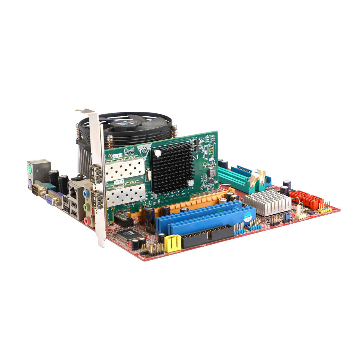 Network adapter installed in PCIe x8 slot