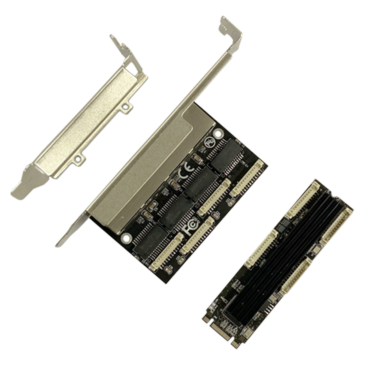 M.2 network card dimensions and port layout diagram