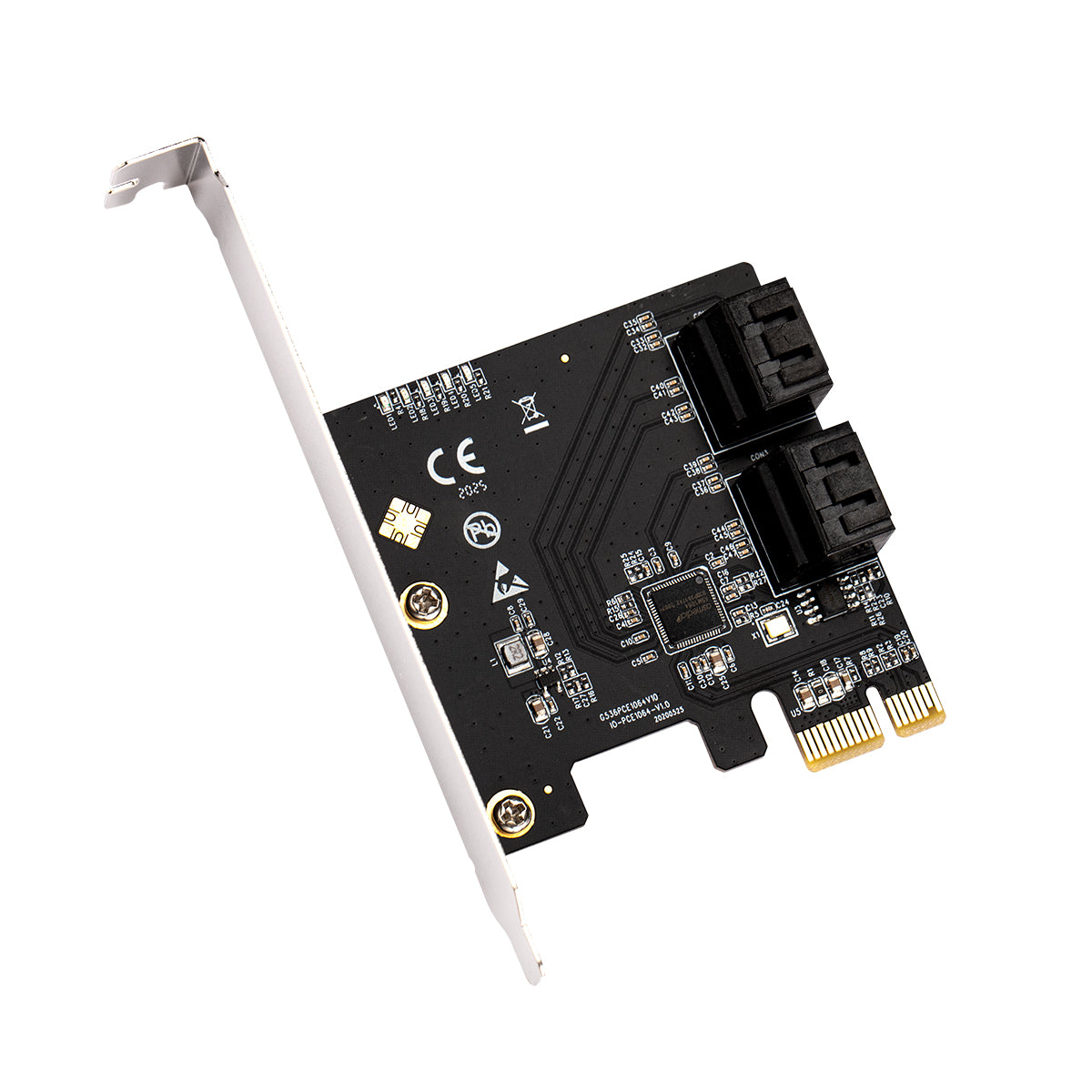 PCIe 3.0 to 4 SATA 6Gbps expansion card with four SATA connectors