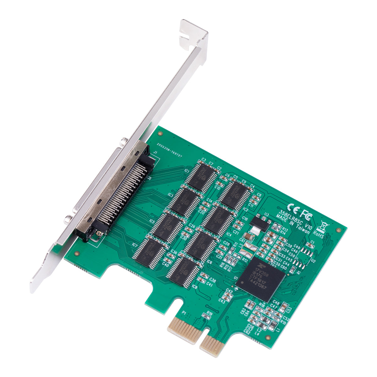 8-Port RS232 Serial Connectors on PCIe Card