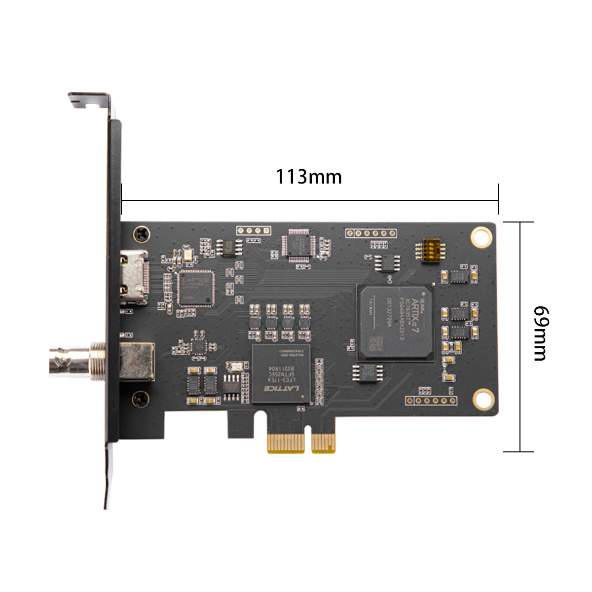 SDI HDMI capture card input ports close-up view with connection labels