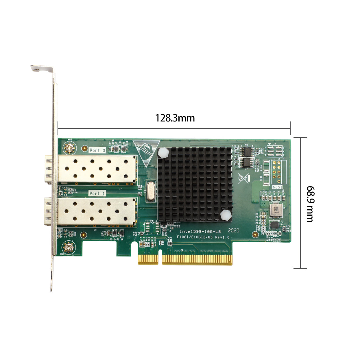 PCIe x8 dual-port SFP+ 10G Ethernet network adapter card