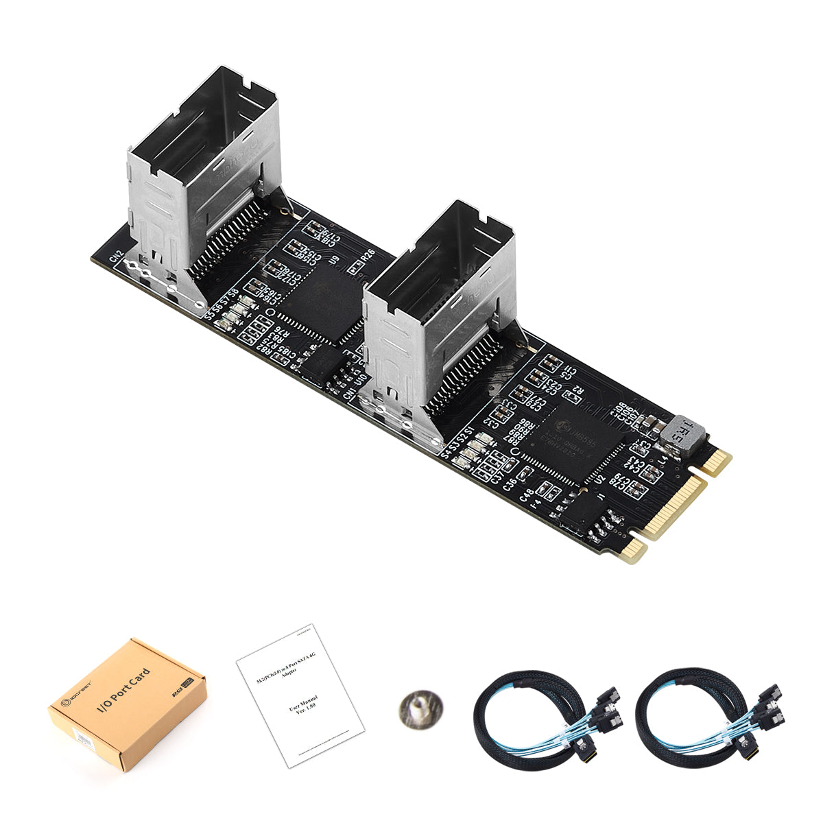 Lekuo M.2 to SATA adapter retail packaging and contents