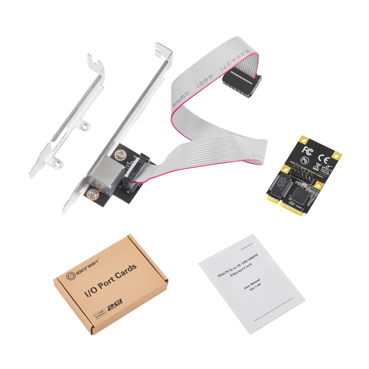 Lekuo Mini PCIe Ethernet card retail packaging box