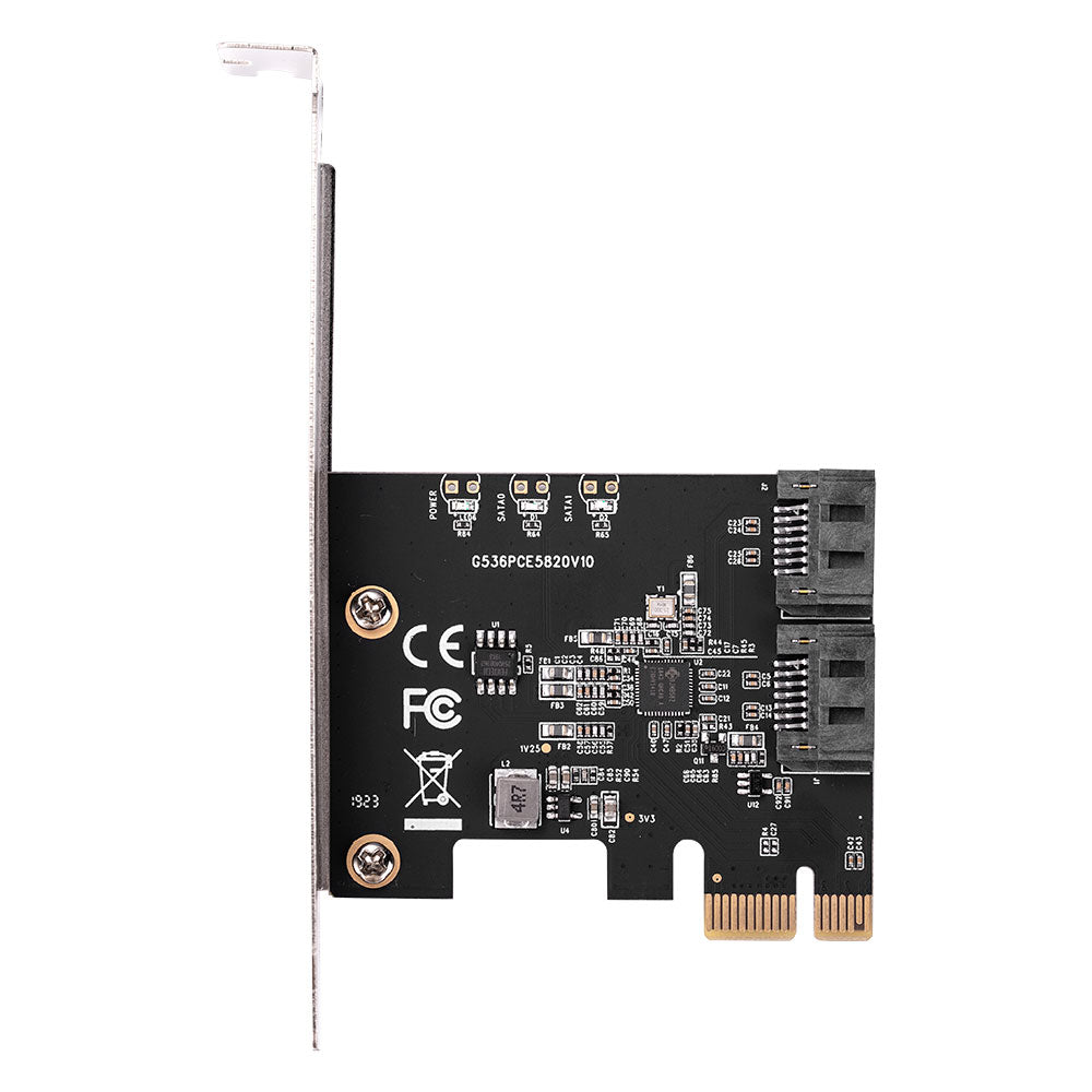 Dual SATA 6Gb/s connectors on PCIe expansion card