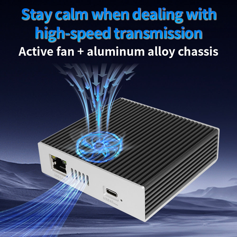 Lekuo 6-in-1 USB4 Hub | 10G Ethernet, 3 USB Ports, SD/TF Card Reader