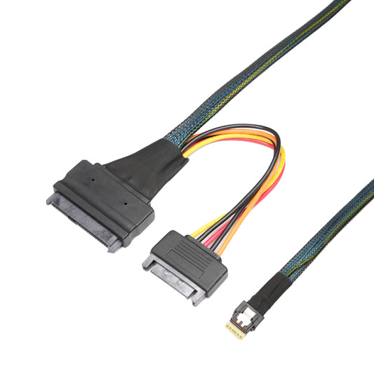 Lekuo Slimline SAS SFF-8654 to SFF-8639 Hard Drive Data Cable