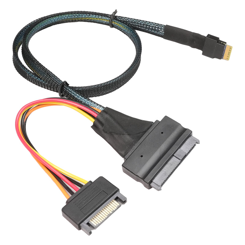 Lekuo Slimline SAS SFF-8654 to SFF-8639 Hard Drive Data Cable