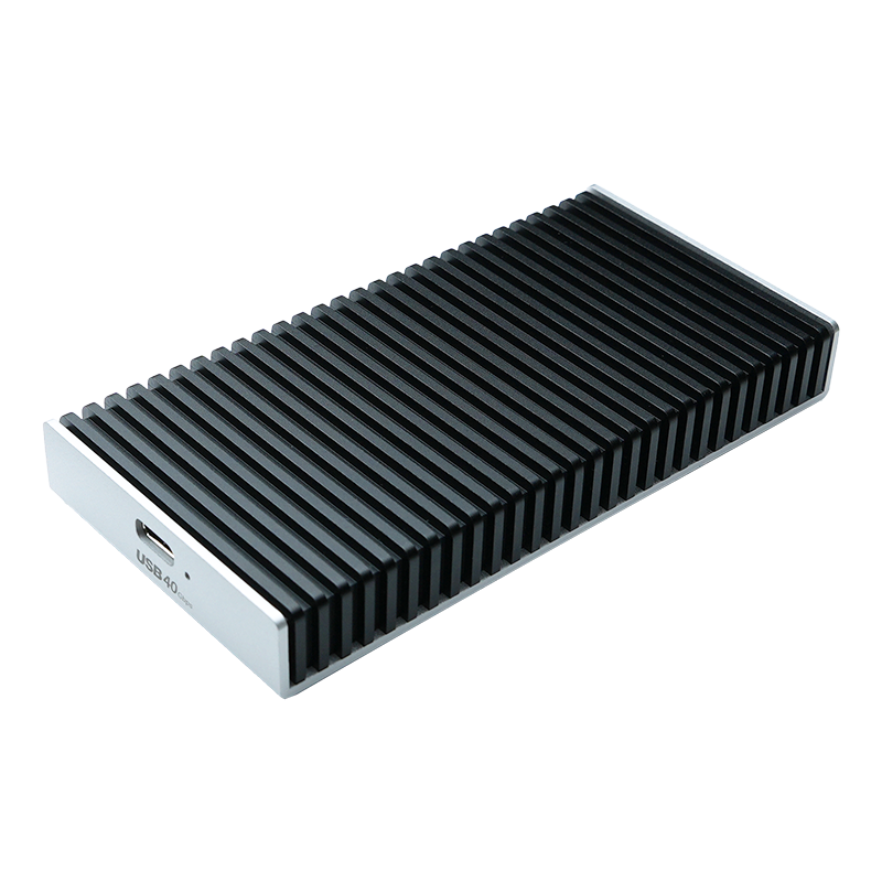 Close-up of Lekuo SSD enclosure USB-C port supporting 40Gbps high-speed data transfer