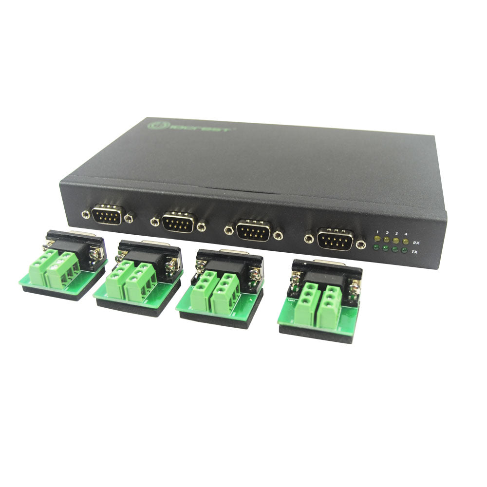 USB serial adapter connected to communication equipment