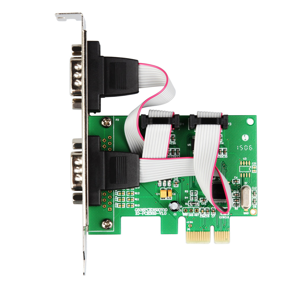 PCIe to 2 Ports RS232 DB9 Serial Controller Card