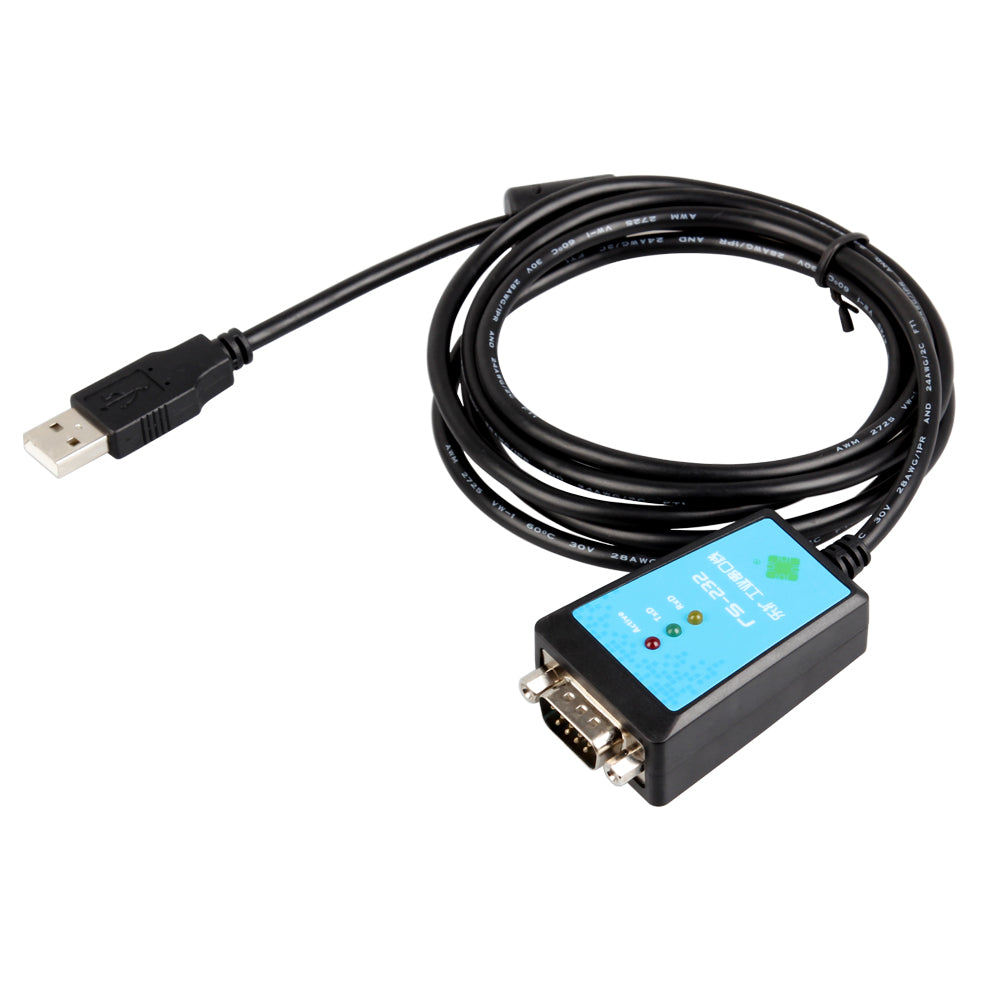USB 2.0 to DB9 RS232 serial adapter cable with LED indicator and magnetic ring