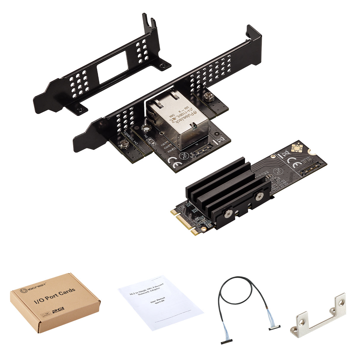 Lekuo M.2 10G network adapter package contents and accessories