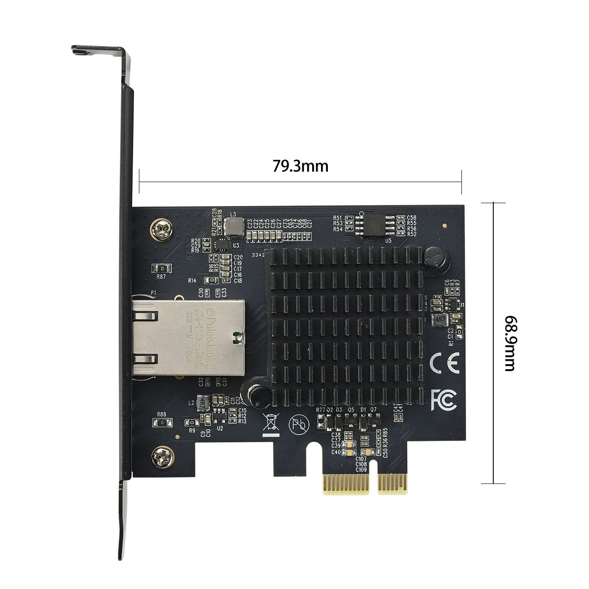 PCIe x1 Network Card Product Package Display - 10Gbps Ethernet Adapter Box