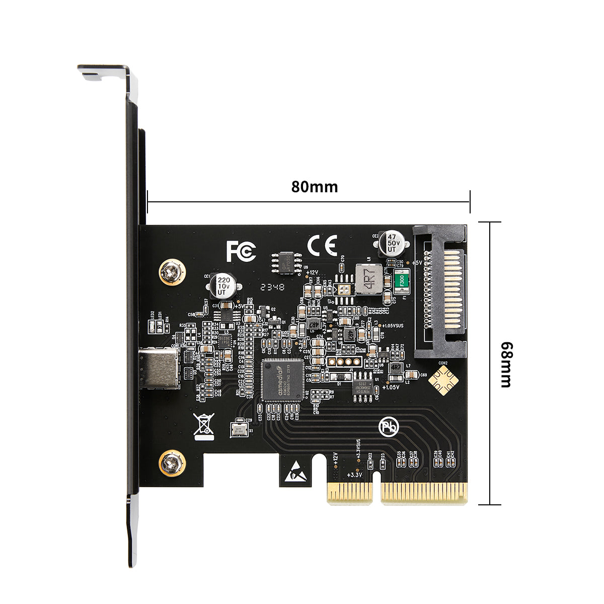 Technical Specifications of PCIe USB3.2 Type-C Controller