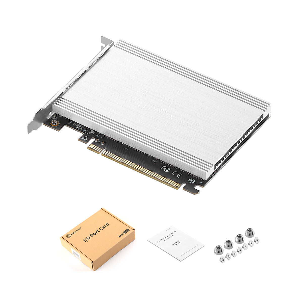 PCIe 4.0 M.2 NVMe adapter card retail packaging box