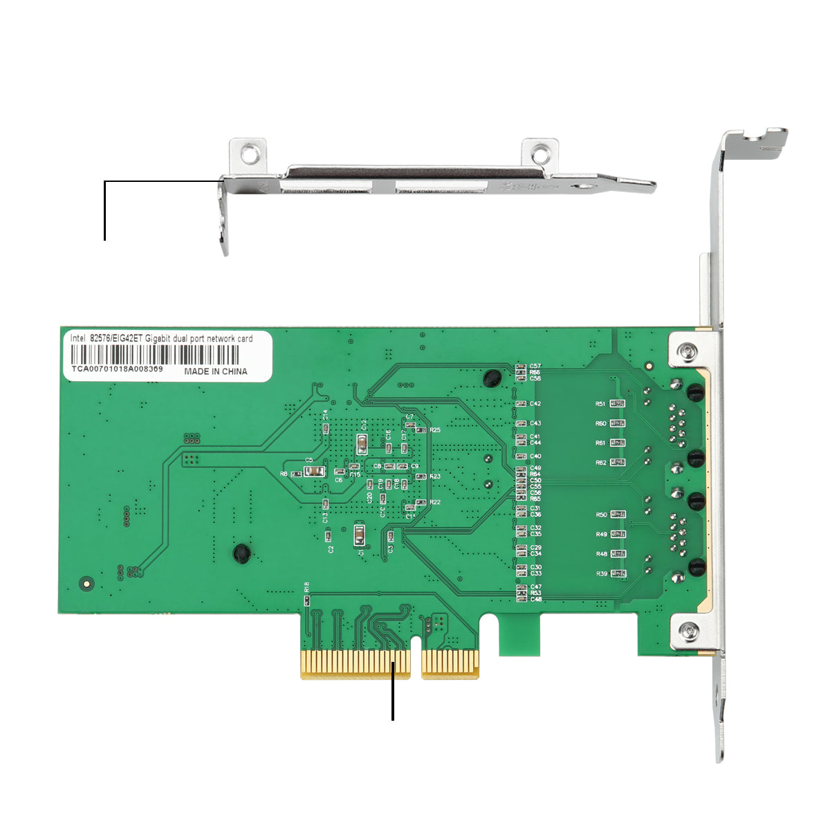 Dual-port network adapter for enterprise servers