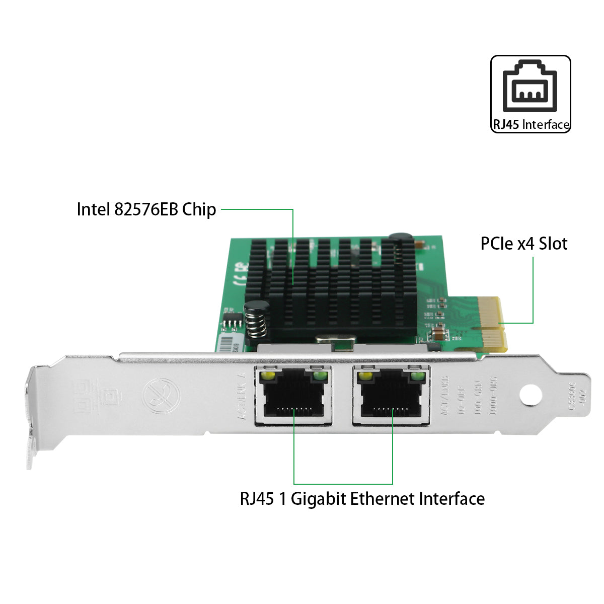 Gigabit Ethernet PCIe expansion card specifications