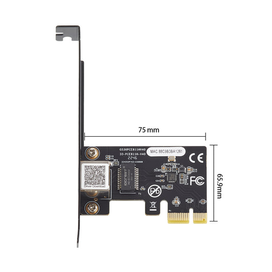 Lekuo 1-Port PCle to 1G Network Card,RTL8111H chip
