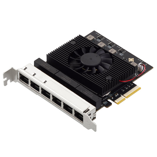 PCIe 6-port Gigabit Ethernet network expansion card with 2.5G support