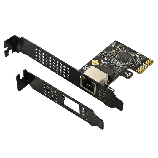 Lekuo PCIe 2.5G 5G Ethernet Network Controller Card Front View