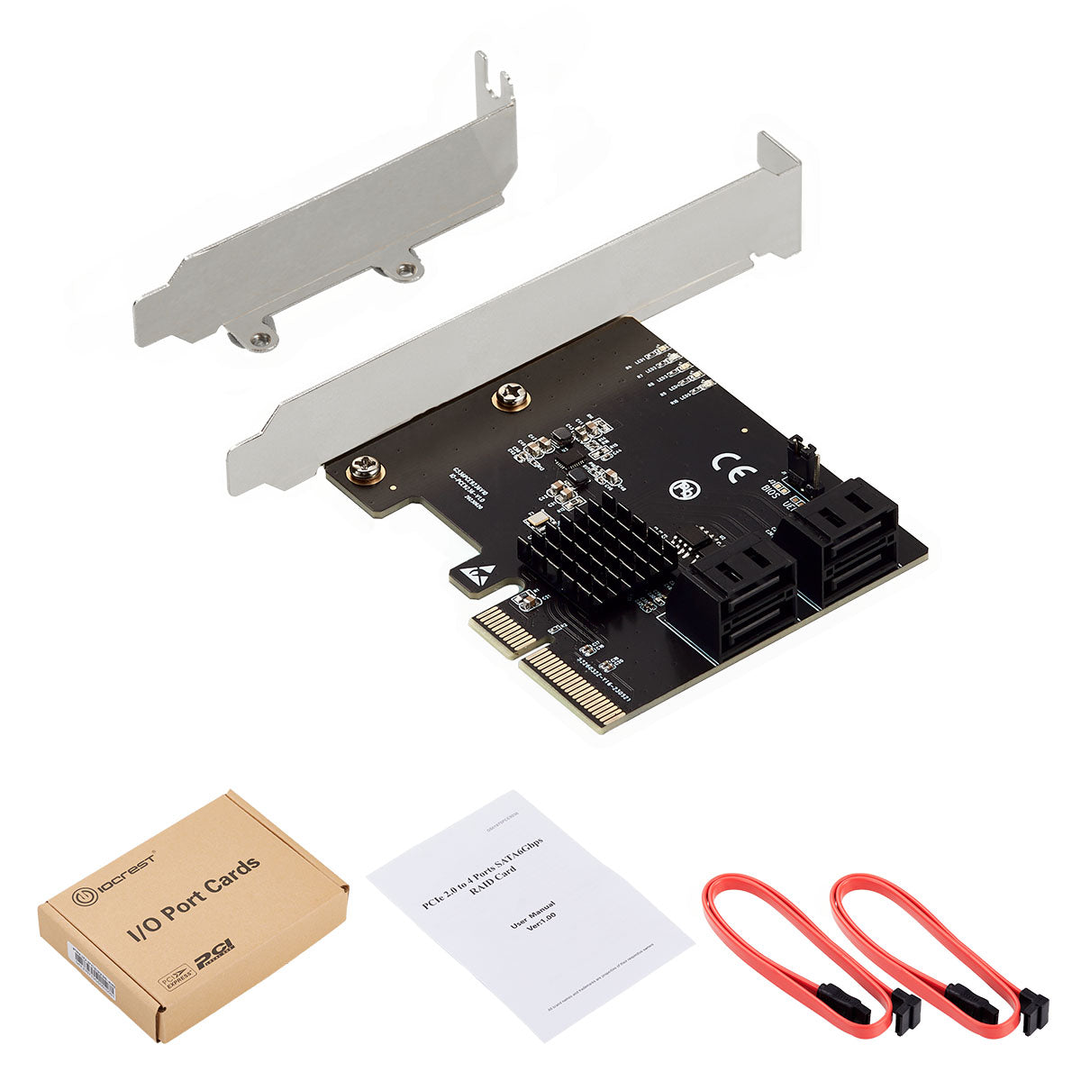 IO-PCE9236-4IR RAID card retail packaging and accessories