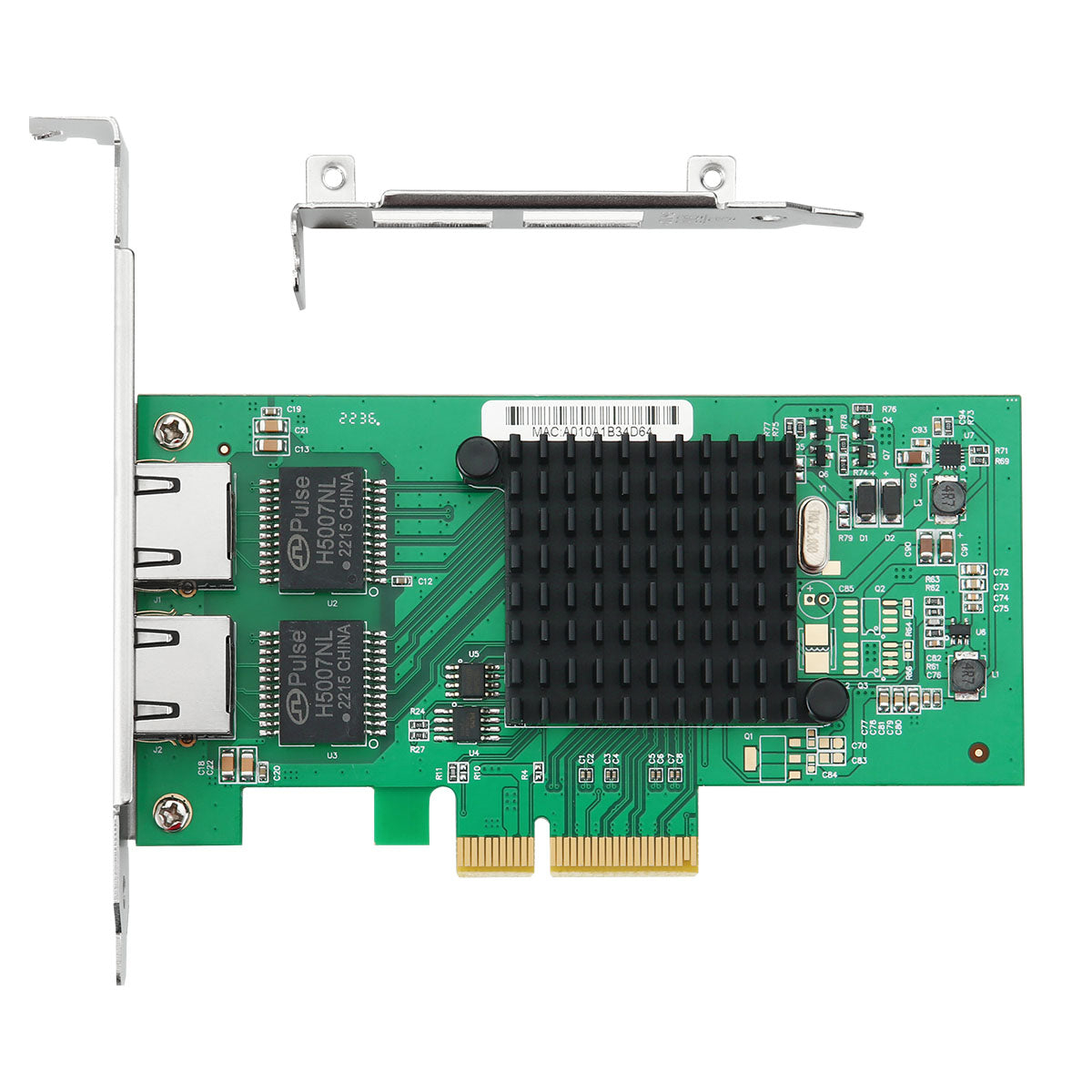 Lekuo PCIe network card retail packaging box showing product specifications