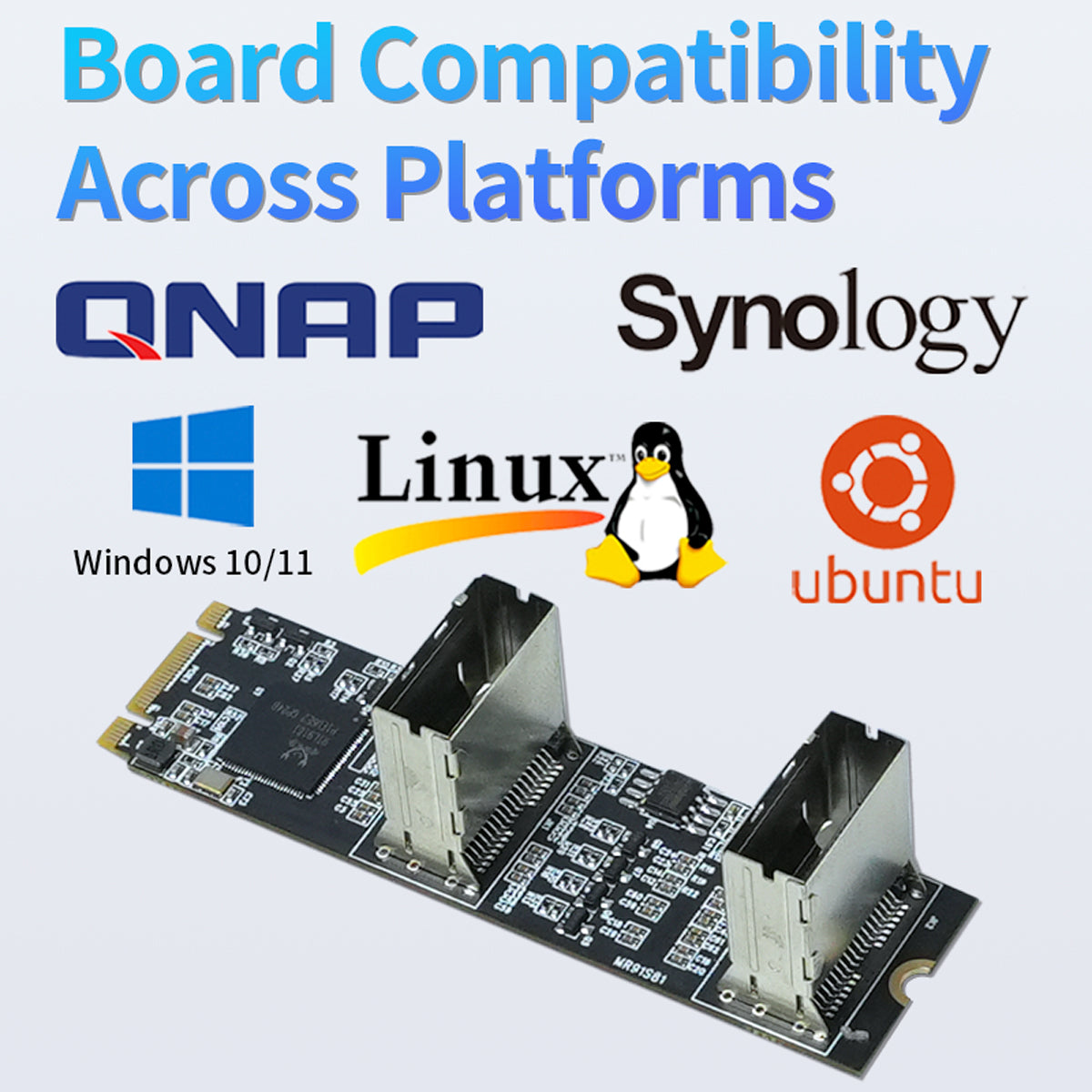 Lekuo 8-Port M.2 PCIe 3.0 SATA Expansion Card