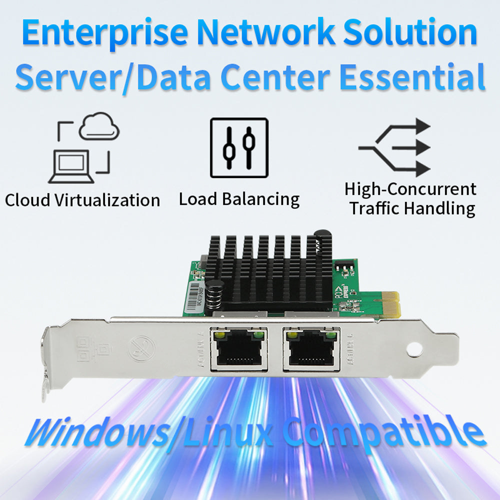 Lekuo PCIe 2-Port Gigabit Ethernet Network Card