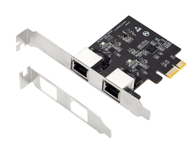 PCIe dual gigabit ethernet network controller card with two RJ45 ports