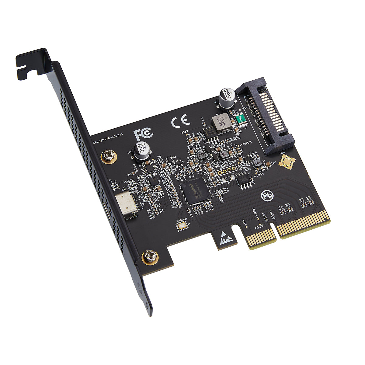 PCIe to USB3.2 Type-C Host Controller expansion card by Lekuo