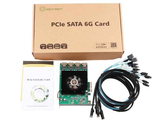 Lekuo 16-Port PCIe SATA 6G Card