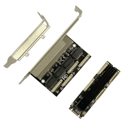 M.2 network card dimensions and port layout diagram