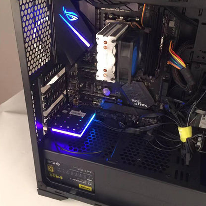 Lekuo RGB PCIe to M.2 NVMe + SATA Expansion card