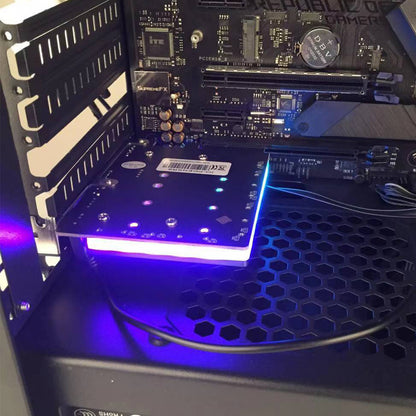 Lekuo RGB PCIe to M.2 NVMe + SATA Expansion card