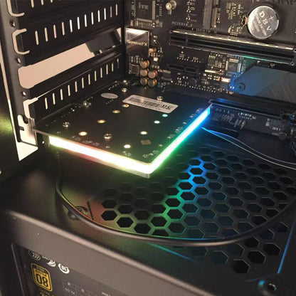 Lekuo RGB PCIe to M.2 NVMe + SATA Expansion card