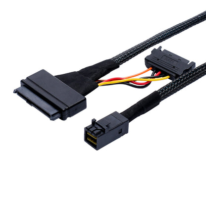 Lekuo U.2 (SFF-8639) NVMe PCIe to Mini SAS (SFF-8643) SSD Cable 50cm