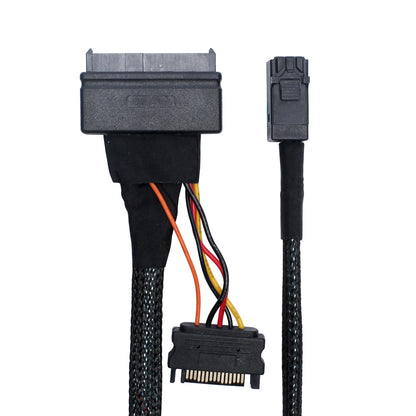 Lekuo U.2 (SFF-8639) NVMe PCIe to Mini SAS (SFF-8643) SSD Cable 50cm