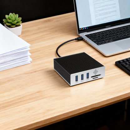 Lekuo 6-in-1 USB4 허브 | 10G 이더넷, USB 포트 3개, SD/TF 카드 리더 