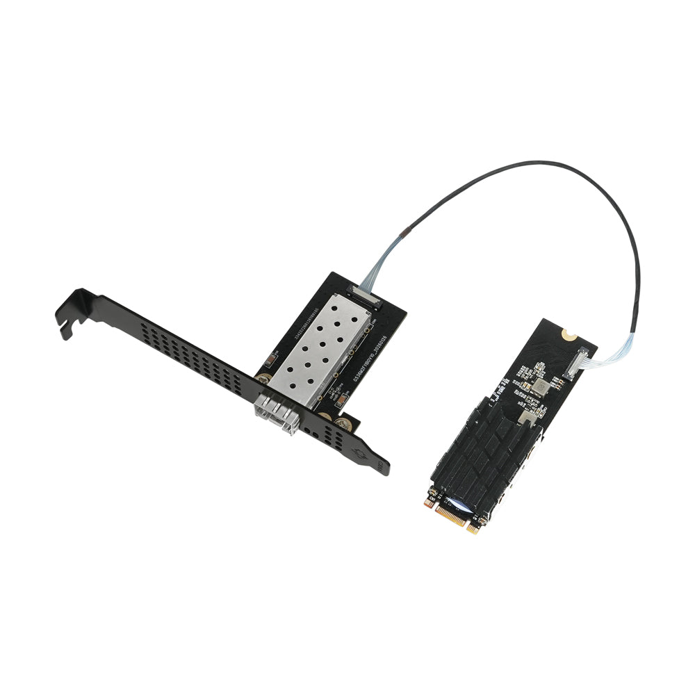 Lekuo M.2 B+M Key to 10GbE SFP+ Network Card, Realtek RTL8127ATF PCIe 3.0 x2, 1.79W Low Power for NAS, Server & Desktop