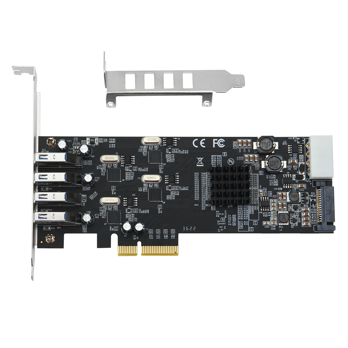 Lekuo 4-Port USB 3.0 PCIe Host Controller Card