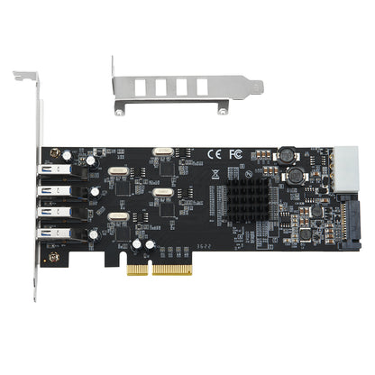 Lekuo 4-Port USB 3.0 PCIe Host Controller Card