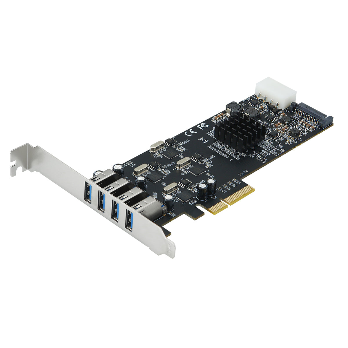 Lekuo 4-Port USB 3.0 PCIe Host Controller Card