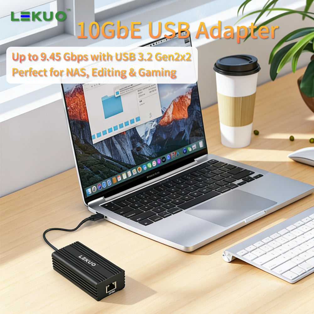 10GbE USB Ethernet Adapter - Realtek RTL8159 | Lekuo High-Speed