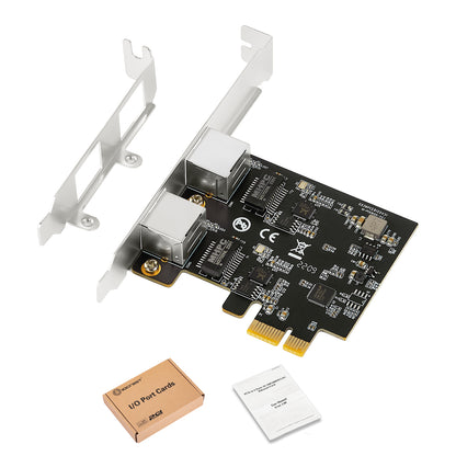 PCIe to 2 ports 2.5G ethernet card retail packaging box