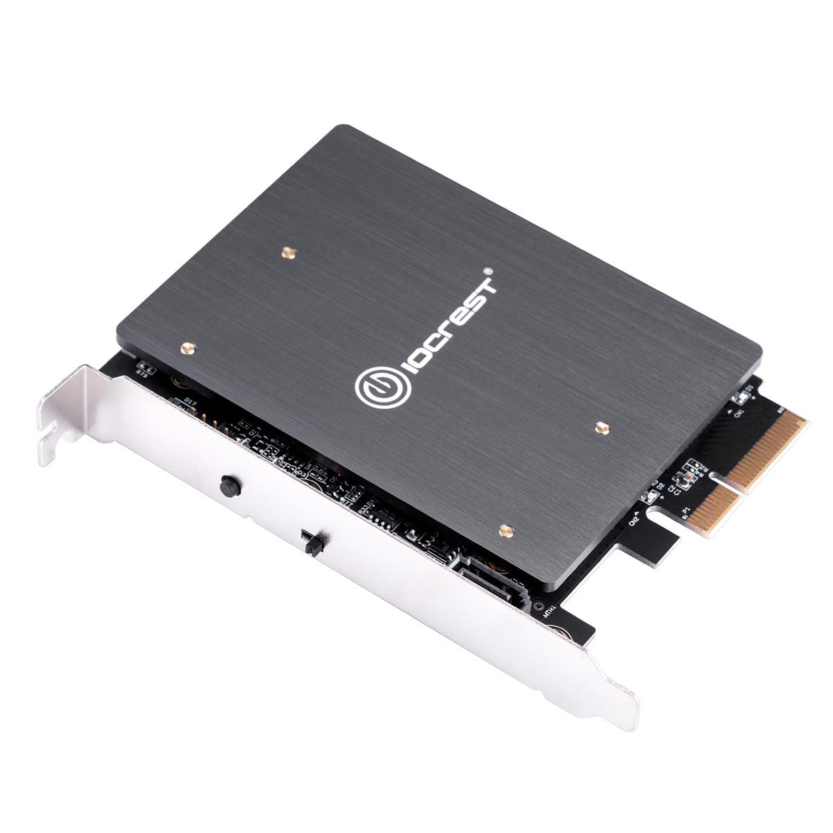 Lekuo RGB PCIe to M.2 NVMe + SATA Expansion card