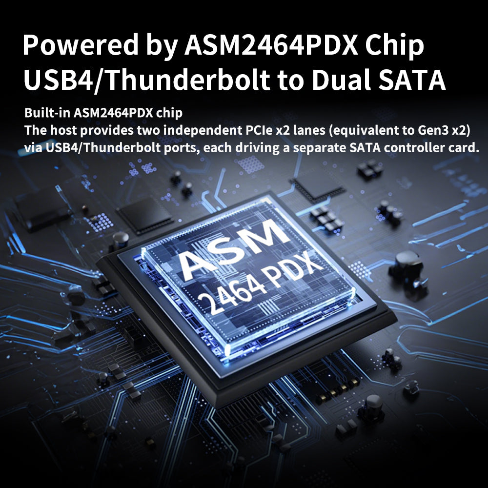 LeKuo USB4 40Gbps - 8ポートSATA拡張カード