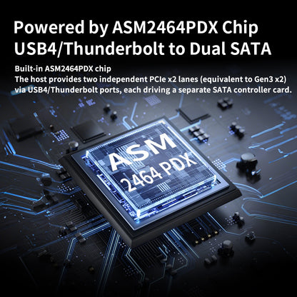 LeKuo USB4 40Gbps - 8ポートSATA拡張カード