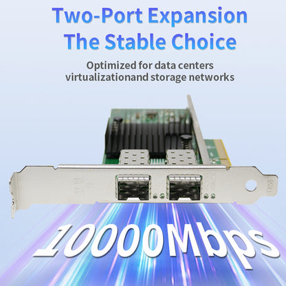 Lekuo Dual Port 10GbE SFP+ PCIe Network Card,Intel X710-DA2 Chipset