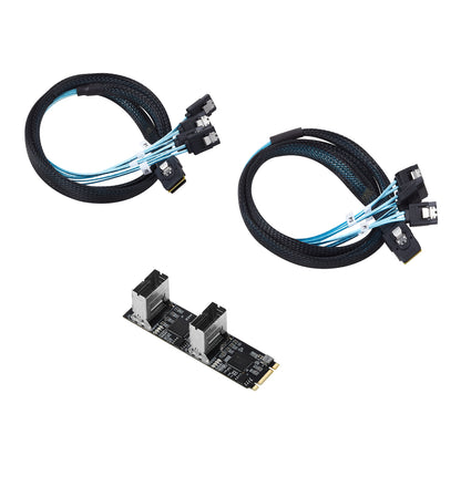 M.2 SATA adapter installed in computer motherboard M.2 slot
